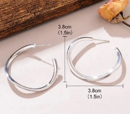 1 Pair Streetwear Circle Plating Alloy Ear Studs