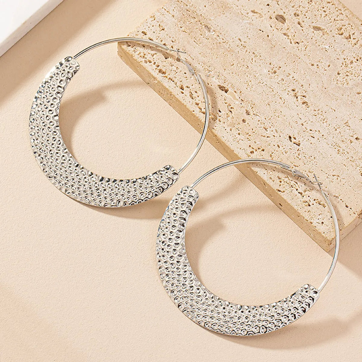 1 Pair Streetwear Circle Plating Iron Hoop Earrings