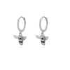 1 Pair Streetwear Devil'S Eye Heart Shape Butterfly Plating Inlay Copper Zircon Drop Earrings