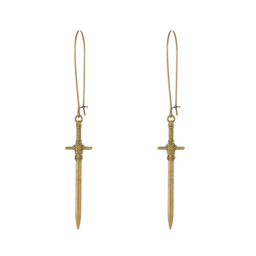 1 Pair Streetwear Geometric Cross Plating Alloy Drop Earrings