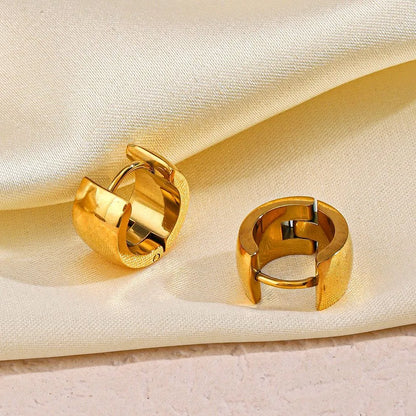 1 Pair Streetwear Geometric Plating 304 Stainless Steel 18K Gold Plated Earrings