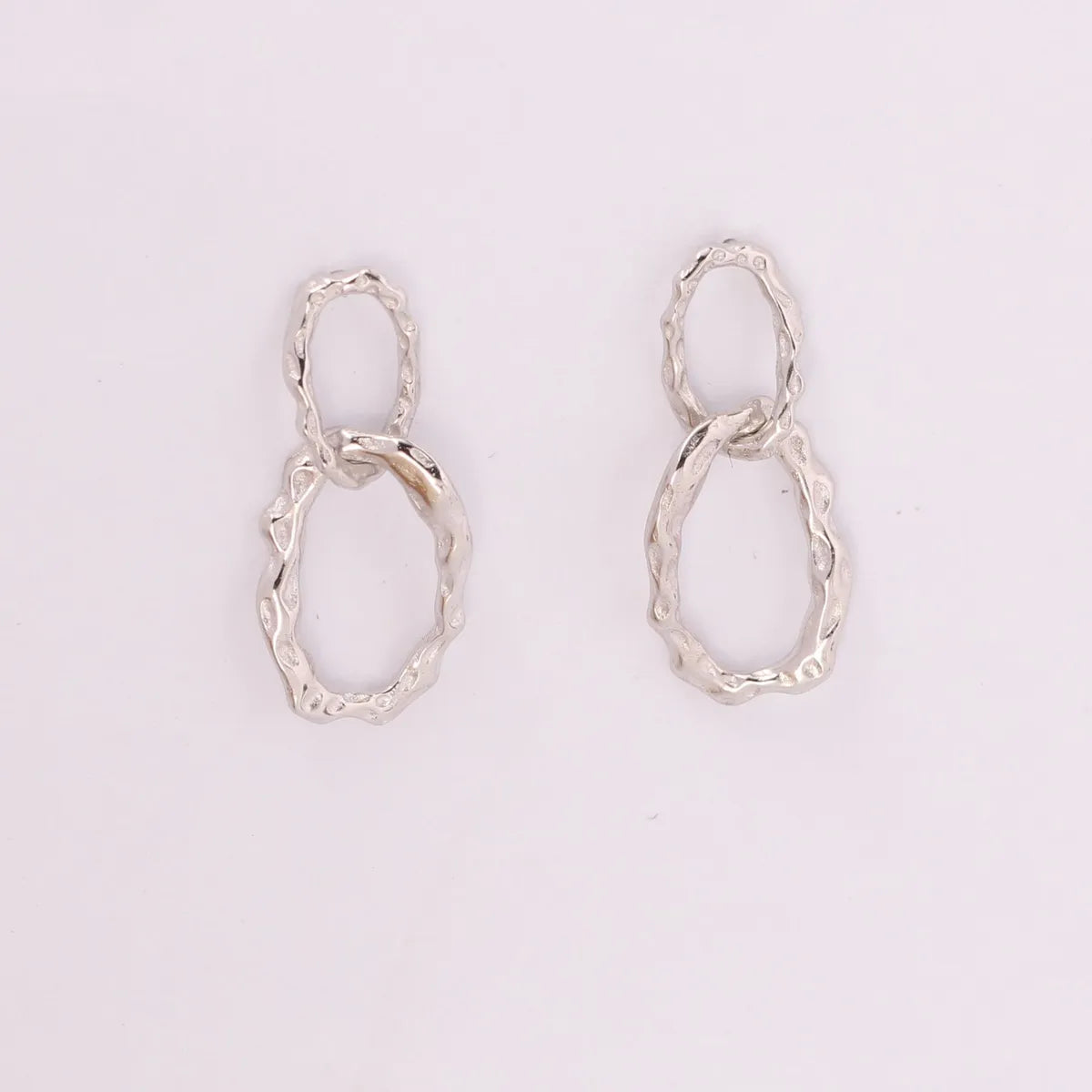 1 Pair Streetwear Geometric Plating Sterling Silver Earrings