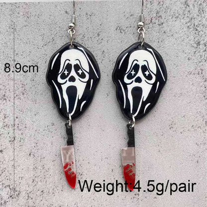 1 Pair Streetwear Halloween Pattern Arylic Drop Earrings