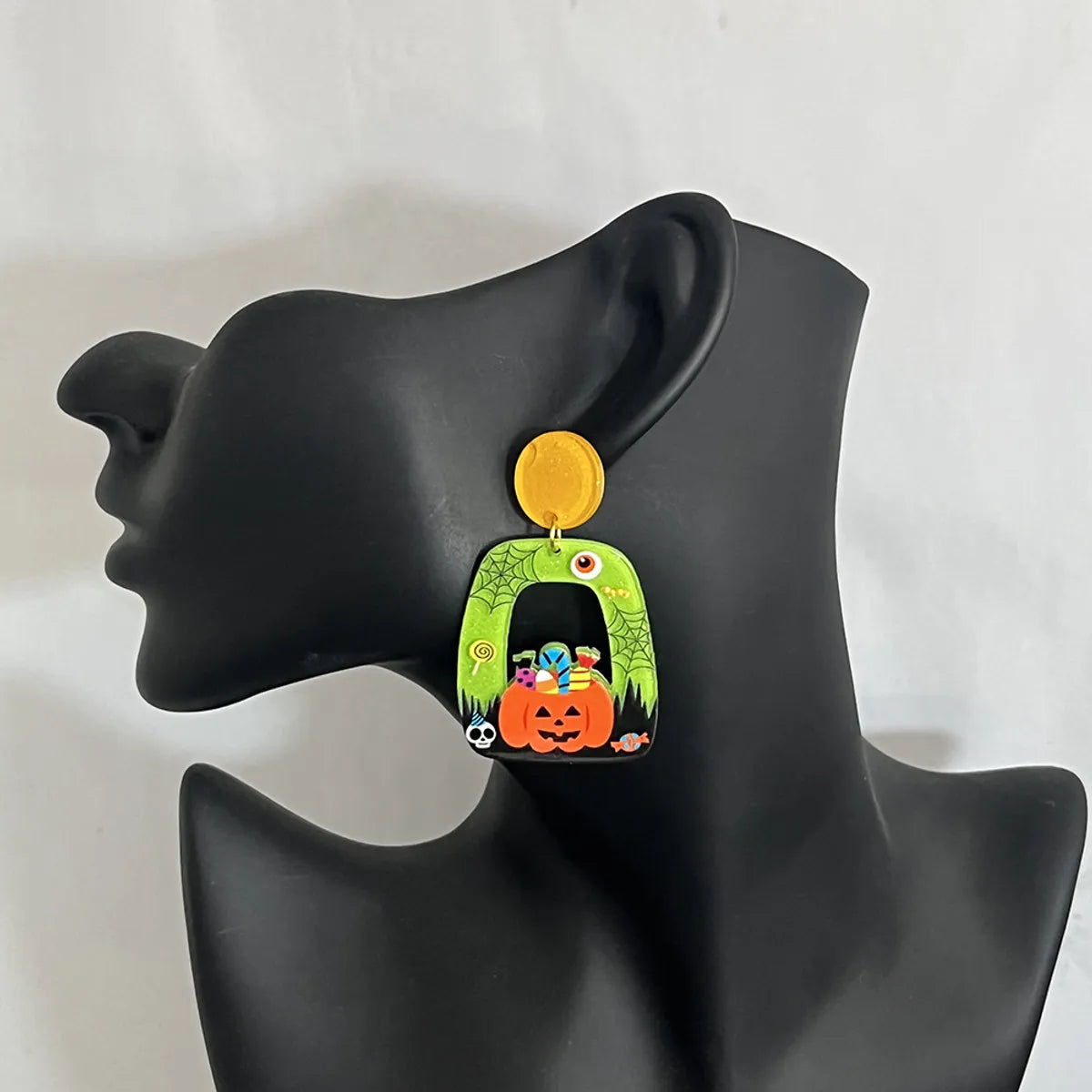 1 Pair Streetwear Halloween Pattern Arylic Drop Earrings