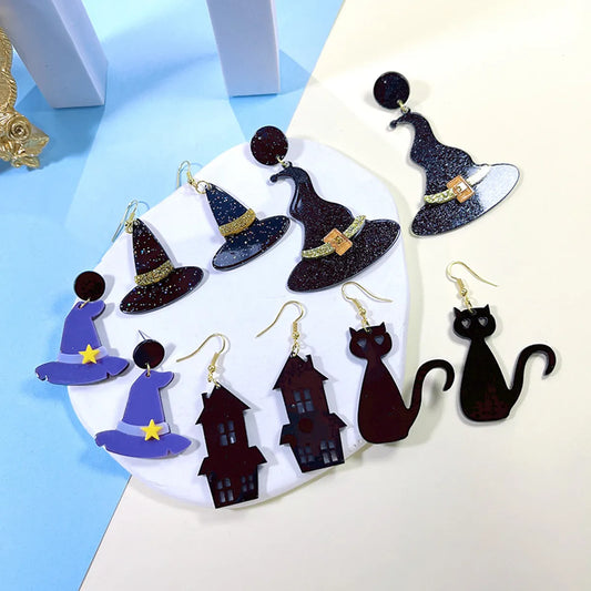 1 Pair Streetwear Halloween Pattern Arylic Drop Earrings