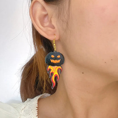 1 Pair Streetwear Halloween Pattern Arylic Earrings