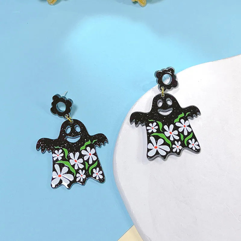 1 Pair Streetwear Halloween Pattern Arylic Earrings