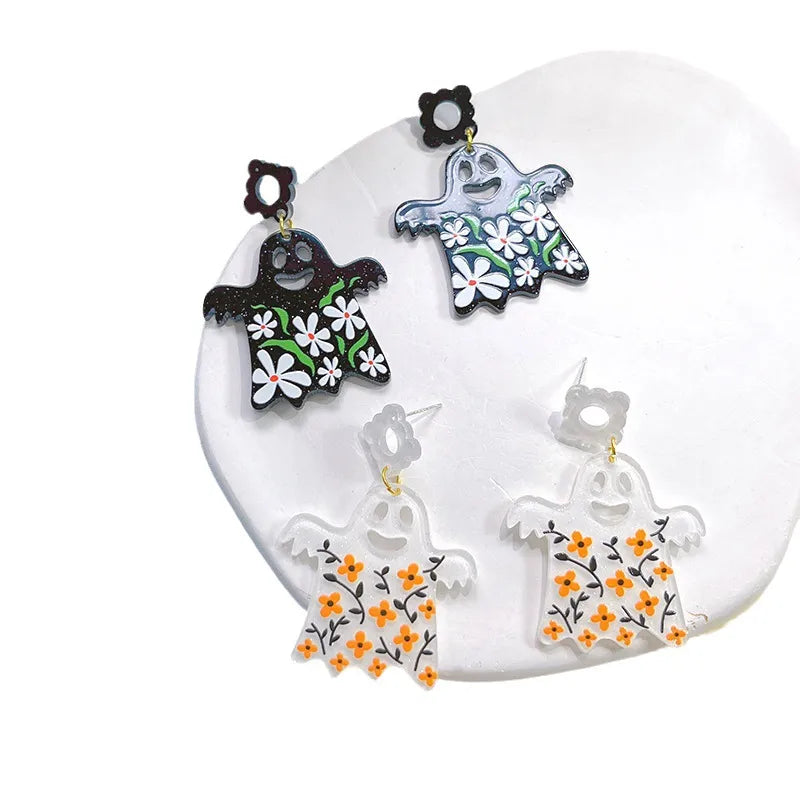 1 Pair Streetwear Halloween Pattern Arylic Earrings