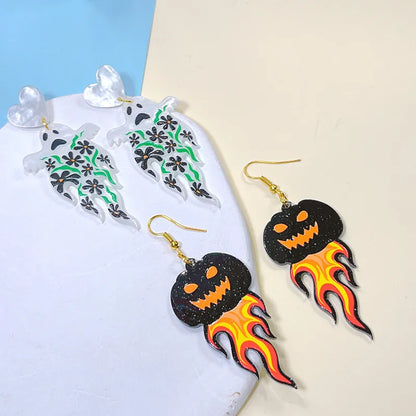 1 Pair Streetwear Halloween Pattern Arylic Earrings