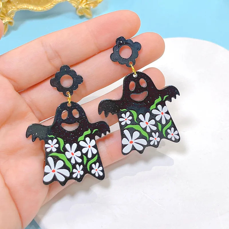 1 Pair Streetwear Halloween Pattern Arylic Earrings