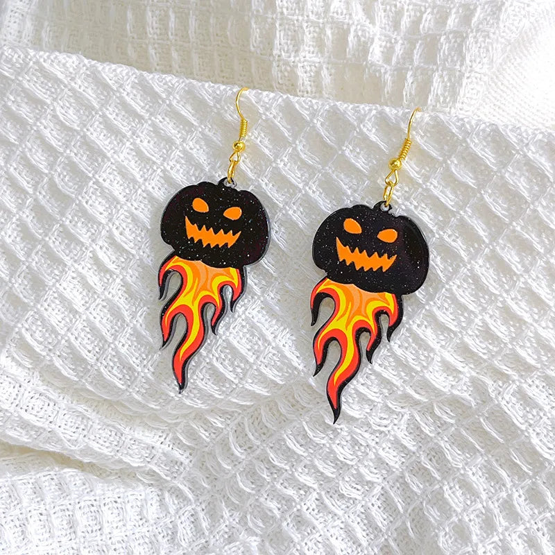 1 Pair Streetwear Halloween Pattern Arylic Earrings