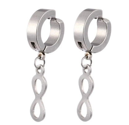 1 Pair Streetwear Infinity Alloy Drop Earrings