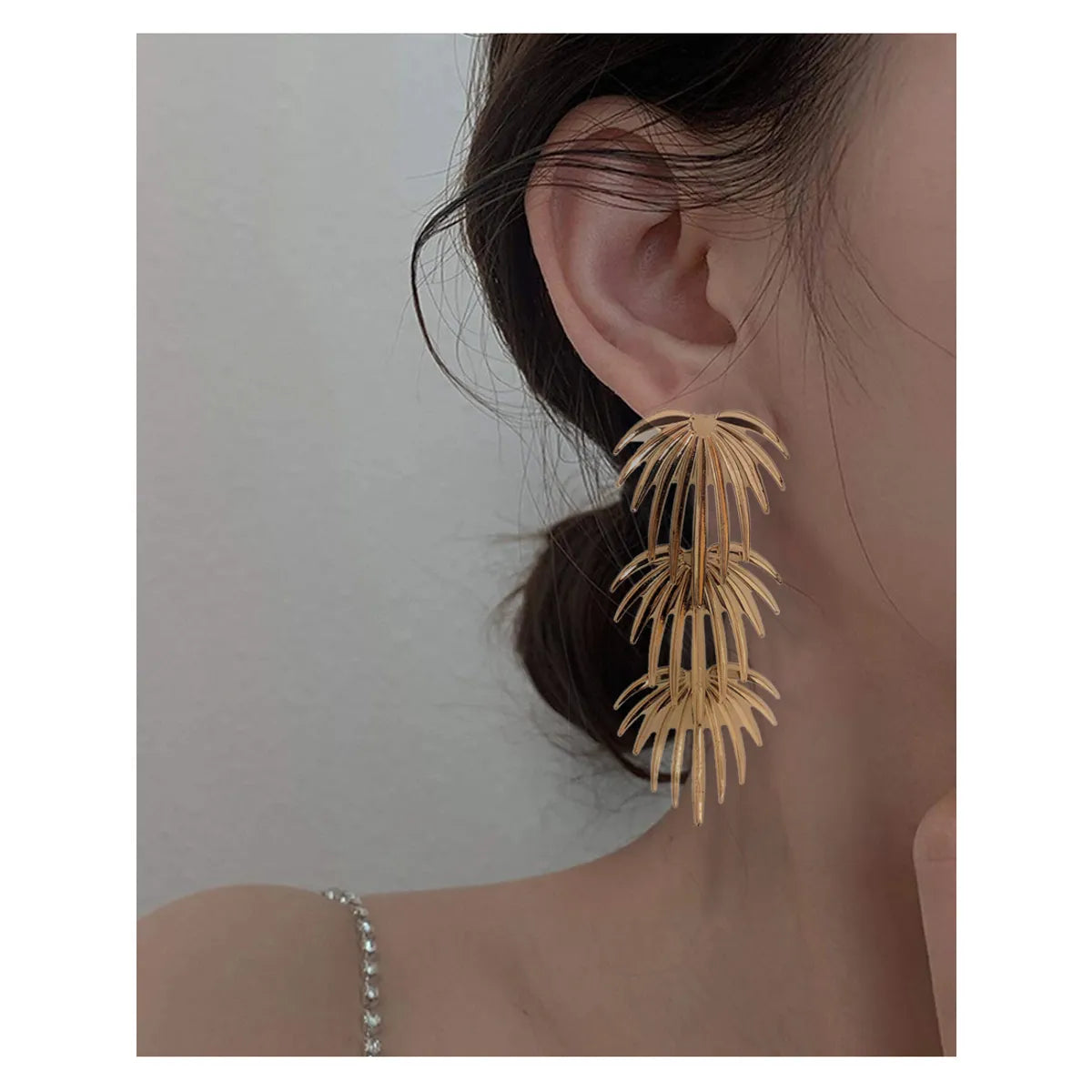 1 Pair Streetwear Leaf Metal Women'S Earrings