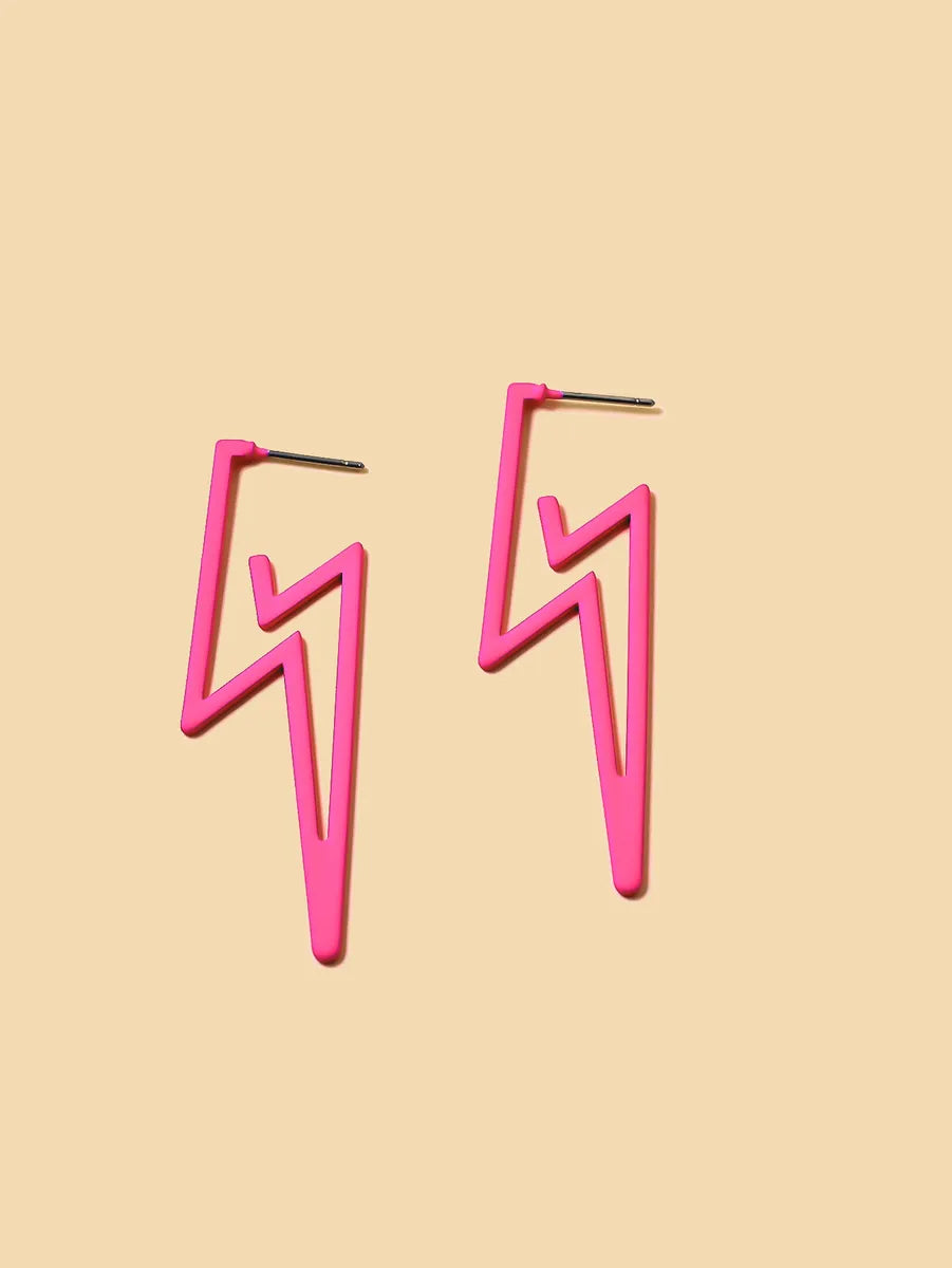 1 Pair Streetwear Lightning Alloy Ear Studs