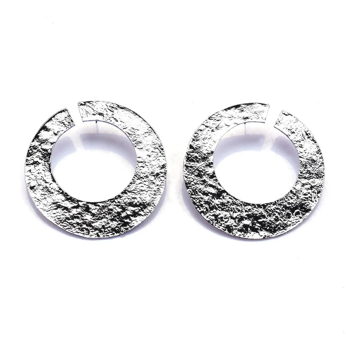 1 Pair Streetwear Round Plating Metal Ear Studs