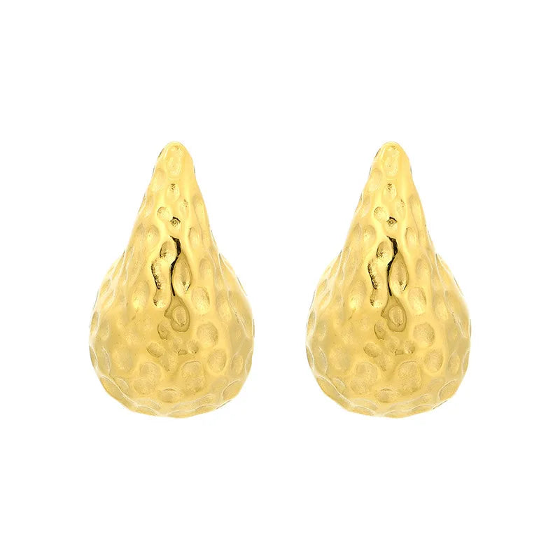 1 Pair Streetwear Water Droplets Irregular Plating Stainless Steel 18K Gold Plated Ear Studs