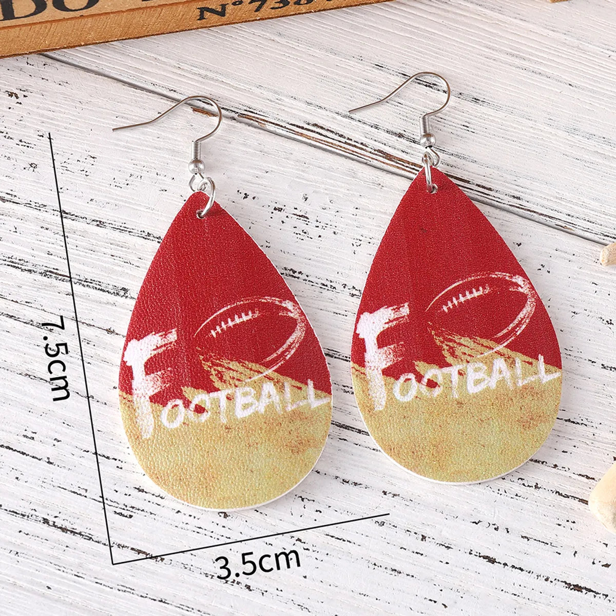 1 Pair Streetwear Water Droplets Pu Leather Drop Earrings