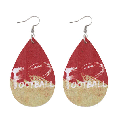 1 Pair Streetwear Water Droplets Pu Leather Drop Earrings