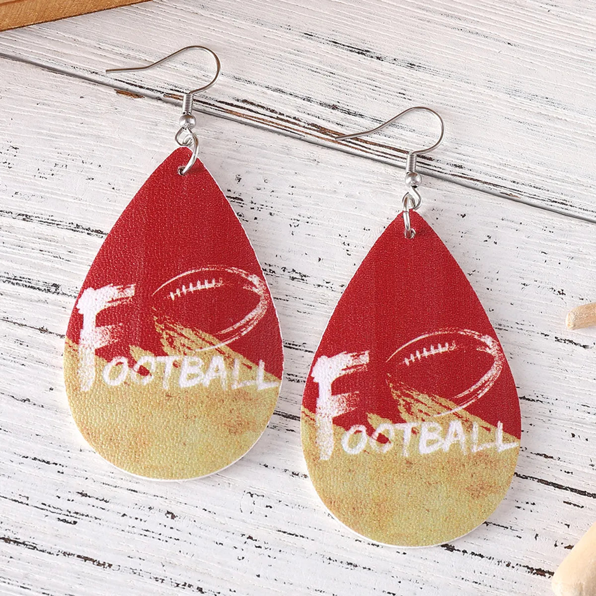 1 Pair Streetwear Water Droplets Pu Leather Drop Earrings