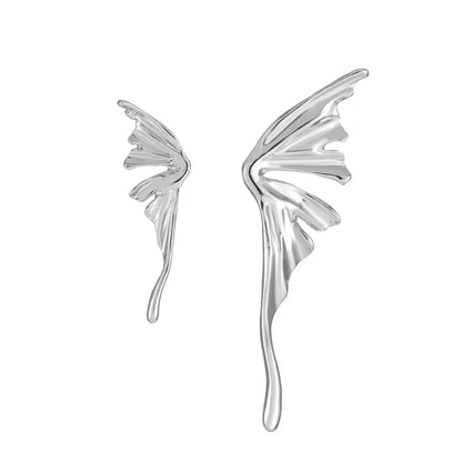 1 Pair Streetwear Wings Metal Alloy Ear Studs