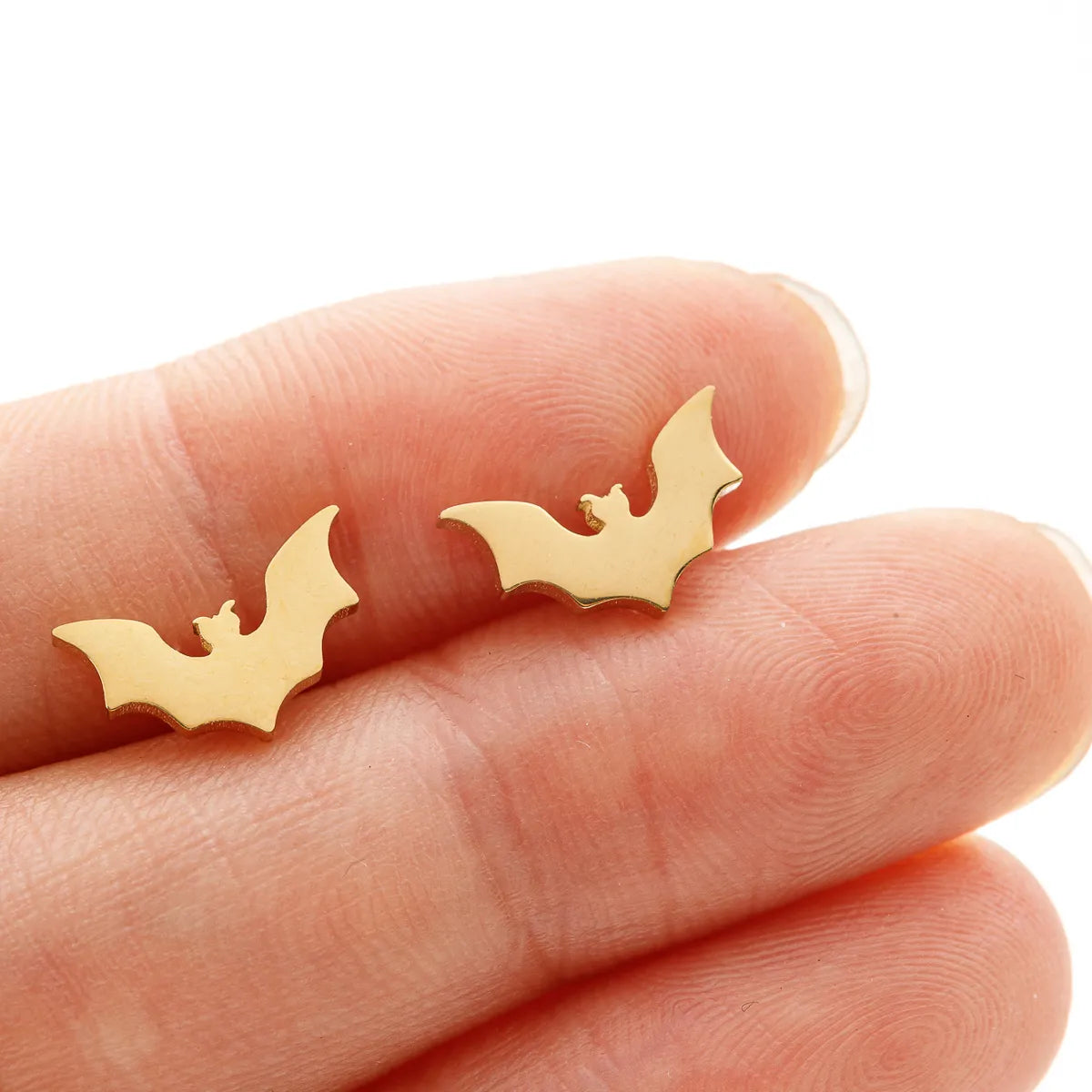 1 Pair Sweet Artistic Animal Irregular Polishing Plating 304 Stainless Steel 18K Gold Plated Ear Studs