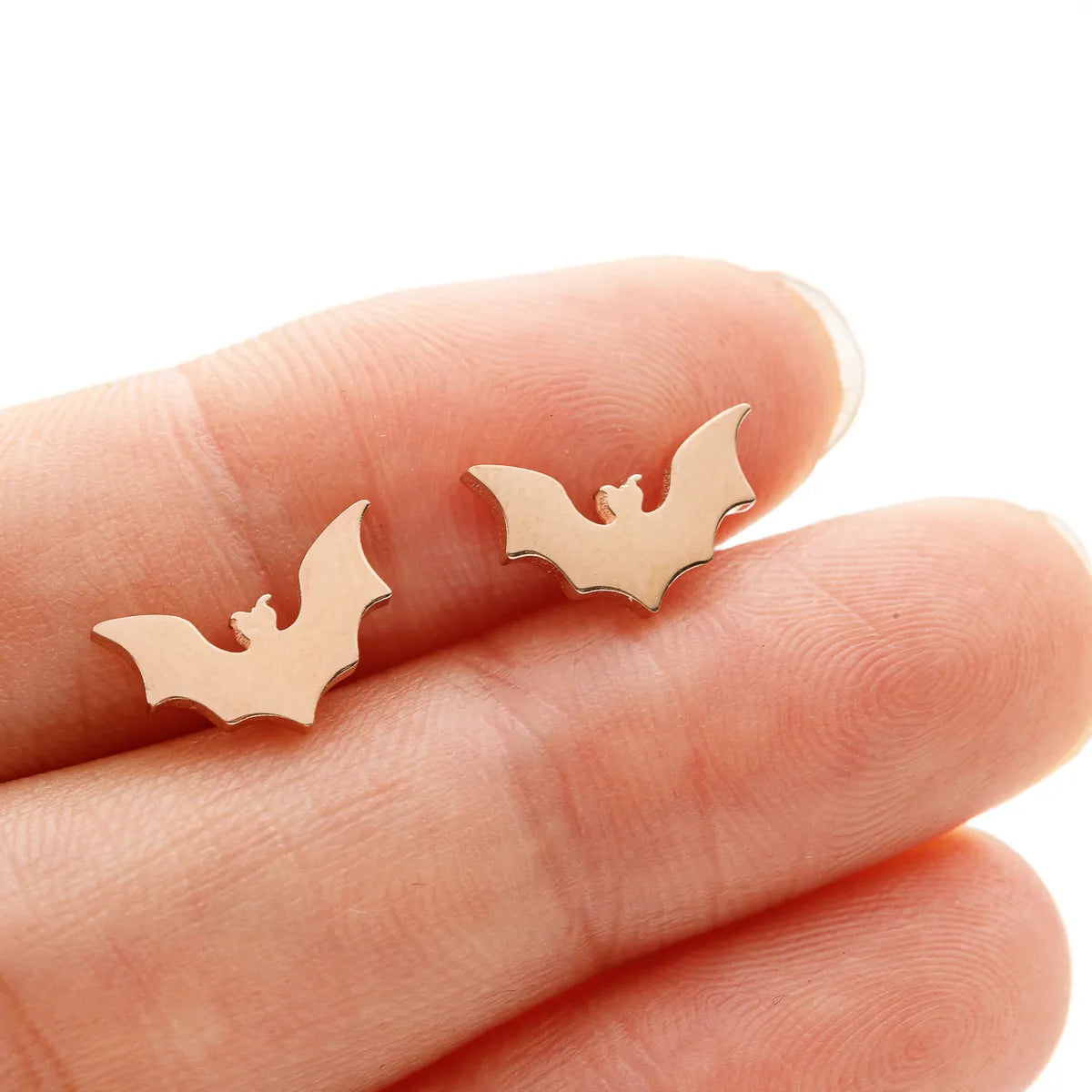 1 Pair Sweet Artistic Animal Irregular Polishing Plating 304 Stainless Steel 18K Gold Plated Ear Studs