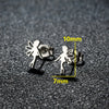 1 Pair Artistic Sweet Animal Polishing Plating Irregular 201 Stainless Steel 18K Gold Plated Ear Studs