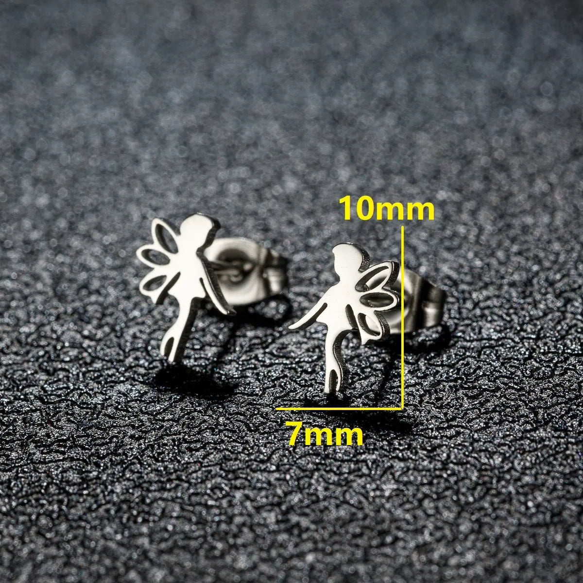 1 Pair Artistic Sweet Animal Polishing Plating Irregular 201 Stainless Steel 18K Gold Plated Ear Studs