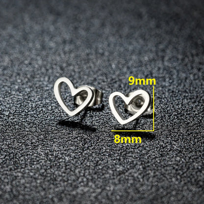 1 Pair Artistic Sweet Animal Polishing Plating Irregular 201 Stainless Steel 18K Gold Plated Ear Studs