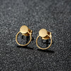 1 Pair Artistic Sweet Animal Polishing Plating Irregular 201 Stainless Steel 18K Gold Plated Ear Studs