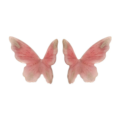 1 Pair Sweet Artistic Butterfly Epoxy Resin Ear Studs