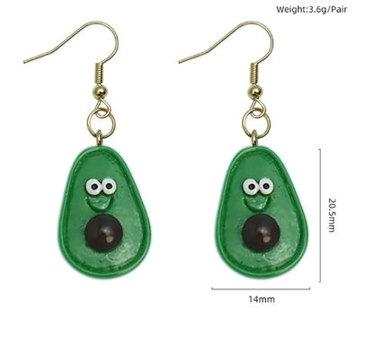 1 Pair Sweet Avocado Plastic Ear Hook