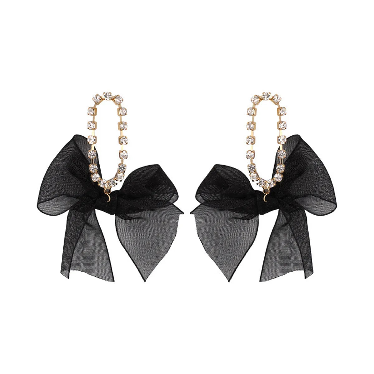 1 Pair Sweet Bow Knot Plating Alloy Drop Earrings