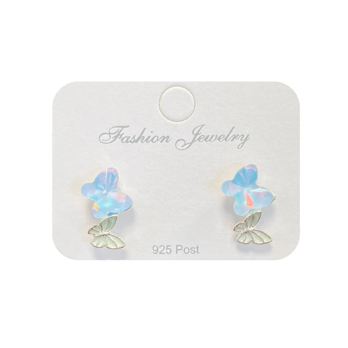 1 Pair Sweet Butterfly Alloy Resin Ear Studs