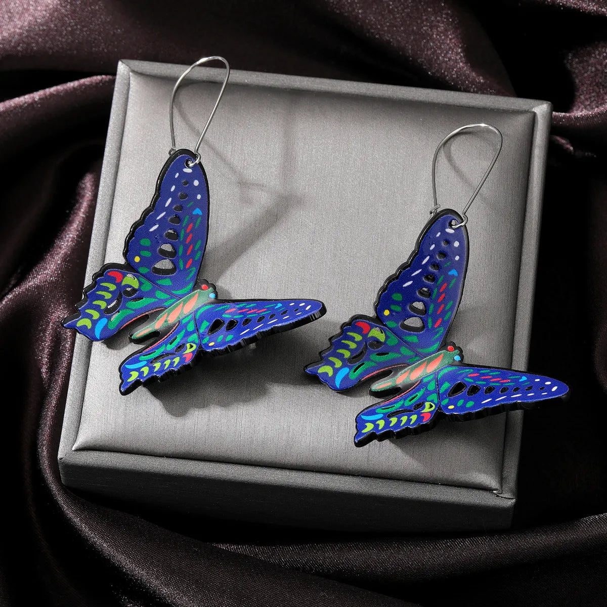 1 Pair Sweet Butterfly Arylic Women'S Drop Earrings