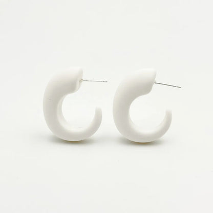 1 Pair Sweet C Shape Geometric Arylic Ear Studs