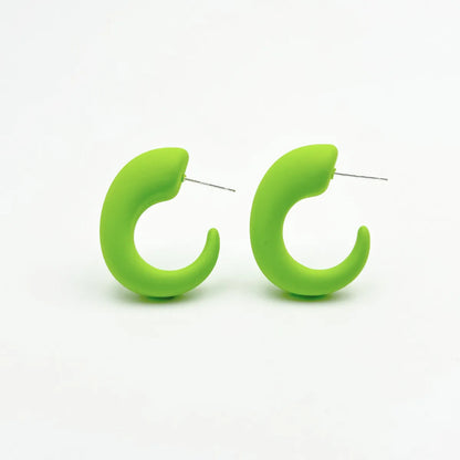 1 Pair Sweet C Shape Geometric Arylic Ear Studs