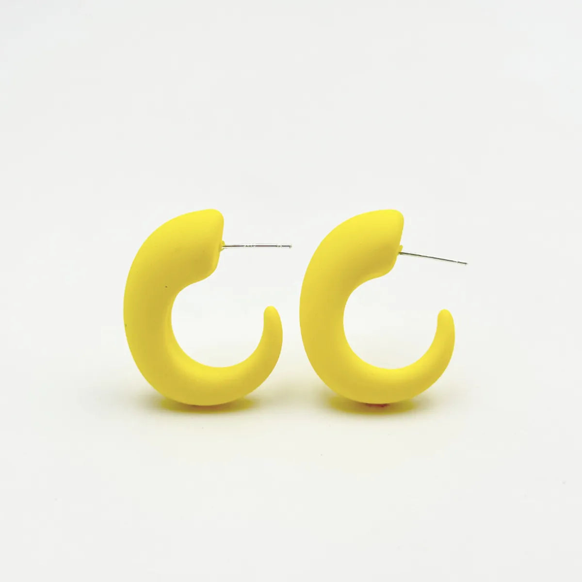 1 Pair Sweet C Shape Geometric Arylic Ear Studs