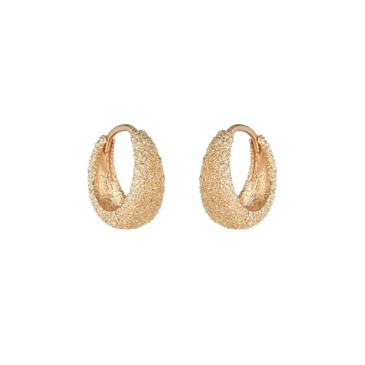 1 Pair Sweet Circle Plating Copper 18k Gold Plated Hoop Earrings