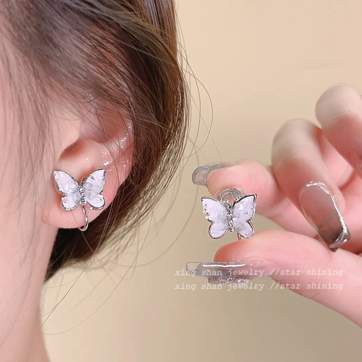 1 Pair Sweet Commute Flower Plating Inlay Alloy Artificial Diamond Earrings