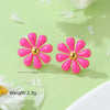 1 Pair Sweet Daisy Plating Titanium Steel Ear Studs