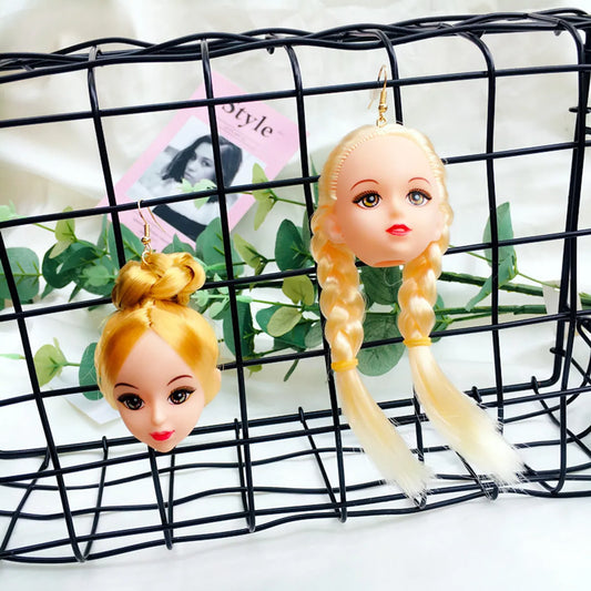 1 Pair Sweet Doll Plastic Resin Earrings