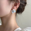 1 Pair Sweet Flower Alloy Ear Studs