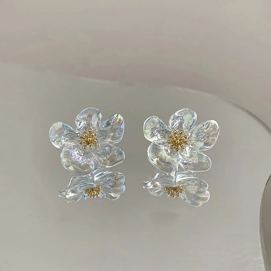 1 Pair Sweet Flower Arylic Ear Studs