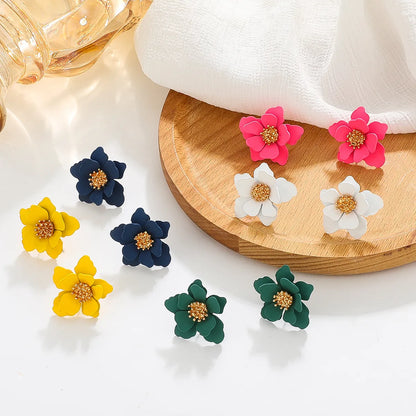 1 Pair Sweet Flower Arylic Ear Studs