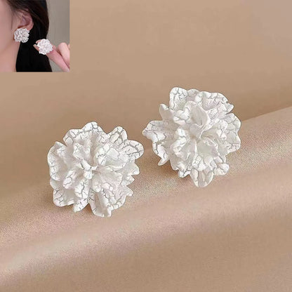 1 Pair Sweet Flower Plastic Ear Studs