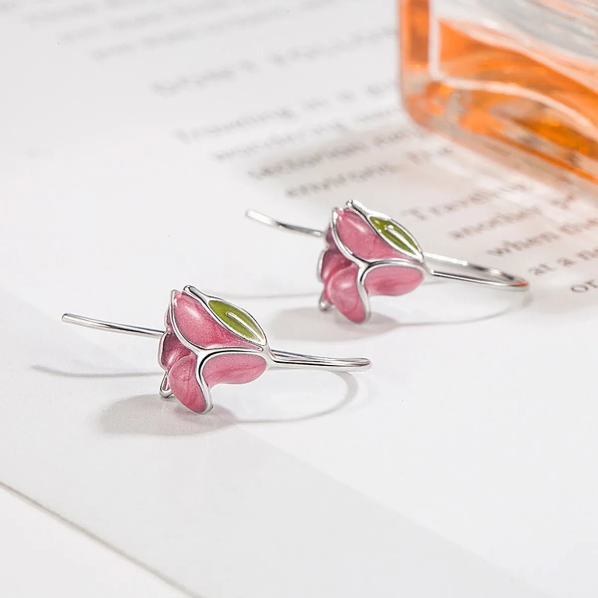 1 Pair Sweet Flower Plating Copper Gold Plated Ear Studs