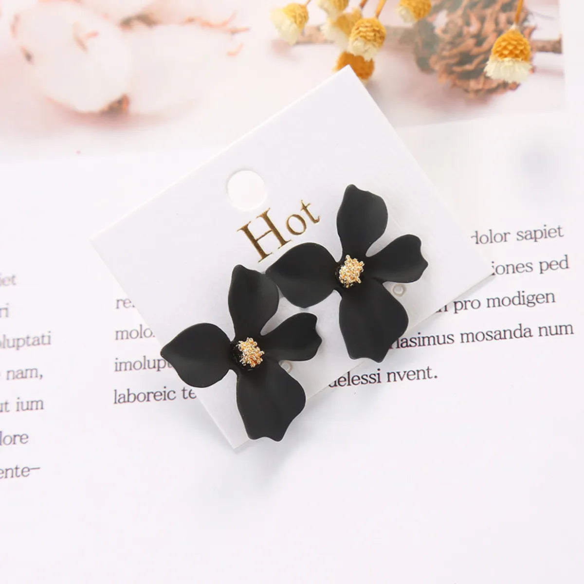 1 Pair Sweet Flower Stoving Varnish Alloy Ear Studs