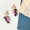 1 Pair Sweet Fruit Patchwork Arylic Alloy Drop Earrings