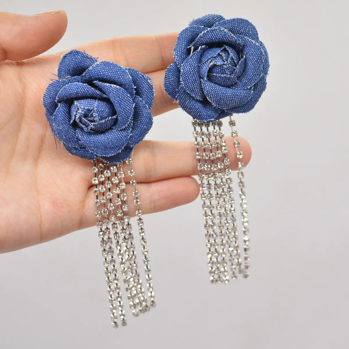 1 Pair Sweet Geometric Flower Plating Alloy Drop Earrings